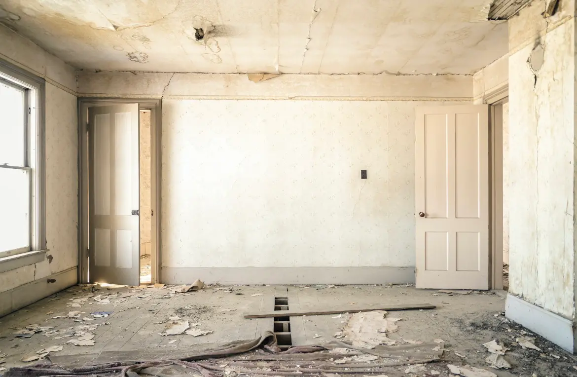 Waste disposal crew managing a cleanout project in Whitmore Village